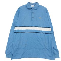 LACOSTE 長袖ポロシャツ 青白ストライプ サイズ5 - メルカリ