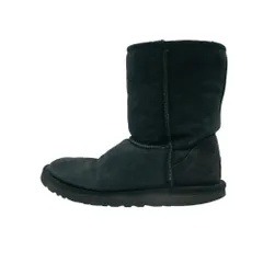 UGG アグ ブーツ クラシックショート CLASSIC SHORT 5825 ムートン ボア シープスキン シューズ ブラック 25cm レディース 【中古】