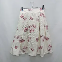 ◇ tocco closet 花柄 膝上丈 フレア スカート サイズ表記なし ベージュ ピンク レディース E  【1407020020008】