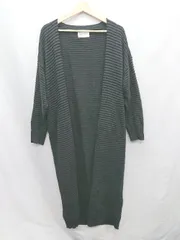 ◇ antiqua patterntorso 長袖 ロングカーディガン サイズ表記なし ブラック レディース E  【1407020019651】