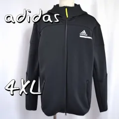 【極美品】アディダスadidas Z.N.E. フルジップ フーディー パーカー ジャケット 蛍光ライン オーバーサイズ GP7838 4XL 黒ブラック【古着】【中古】【送料無料