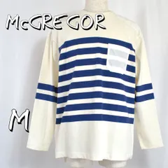 【新品】McGREGORマックレガー コットン製 リメイク風 胸ポケット パネルボーダー カットソー M オフホワイト 【古着】【中古】【送料無料】のサムネイル