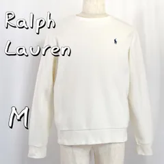 Ralph Laurenラルフローレン 現行モデル ワンポイントポニー刺繍 クルーネック 裏起毛スウェット トレーナー M 白ホワイト 【古着】【中古】【送料無料】のサムネイル