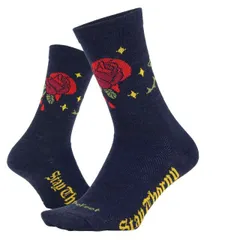 DeFeet ディフィート サイクリングソックス WI 6インチ THORNY ROSE NAVY Sサイズ