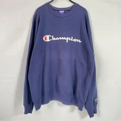 90s ヴィンテージ USA製 Champion チャンピオン BIGロゴ スウェット ネイビー Lサイズ