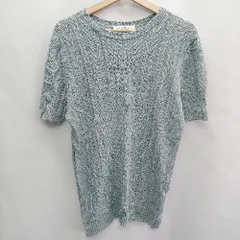 ◇ AUTHENTIC WEAR UNITED ARROWS GEEEN LABEL RELAXING 半袖 ニット サイズS ブルーグリーン メンズ E  【1407180023611】のサムネイル