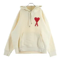 AMI Alexandre Mattiussi (アミアレクサンドルマテュッシ) Hoodie ロゴワッペン プルオーバースウェットパーカー フーディー アイボリー H19J038のサムネイル