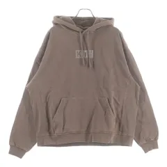 KITH (キス) 20AW Williams III Hoodie ウィリアムズ ボックスロゴ刺繍 スウェット プルオーバーパーカー ブラウン KH2559のサムネイル