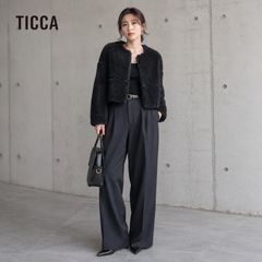 2025秋冬TICCA ダブルブレスト ピーコートネイビー - メルカリ