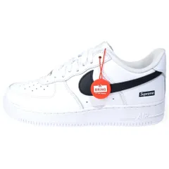NIKE (ナイキ) ×SUPREME AIR FORCE 1 LOW CU9225-102 シュプリーム エア フォース 1 ローカットスニーカー シューズ US8/26.0cm ホワイト/ブラック