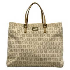 FENDI フェンディ ズッカ柄 ロールバッグ トートバッグ ホワイト 
