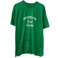 80s USA製 FRUIT OF THE LOOM 半袖 プリントTシャツ 2XL グリーン フルーツオブザルーム 80年代 コットンポリ カットソー 夏物 a805-5694のサムネイル