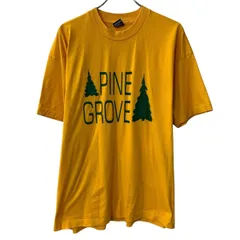 80s USA製 FRUIT OF THE LOOM 半袖 プリントTシャツ 2XL イエロー フルーツオブザルーム 80年代 コットンポリ カットソー 夏物 a805-5698のサムネイル