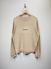 アンダースンベル ALONE レタリング サイド ジッパー スウェット ベージュのサムネイル