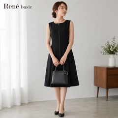 ルネRene ♡2025 オードリーワンピース 36 ネイビー 紺 - メルカリ