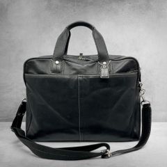 HUGO BOSS 2way ビジネスバッグ トランクケース オールレザー 黒 