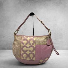 希少色 コーチ COACH パッチワークアクセサリーポーチ ハンドバッグ