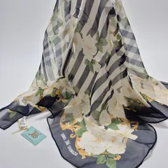 【訳あり】(新品) JUNKO SHIMADA レディーススカーフ スモールサイズ シルク100%のサムネイル