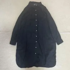 【無印良品】　レディース 長袖シャツワンピース　Lサイズ　ネイビー