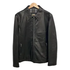 Burberry Black Label(バーバリーブラックレーベル) ライダースジャケット サイズM メンズ - 黒 長袖/レザー/ジップアップ/春/秋