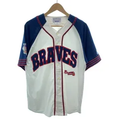 【中古】　STARTER　ベースボールシャツ　半袖　トップス　アトランタブレーブス　MLB　ワッペン　古着　/1953のサムネイル