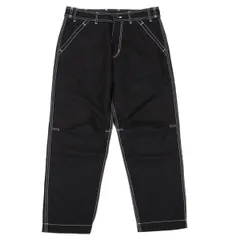 コムデギャルソン シャツCOMME des GARCONS SHIRT ポリウールホワイトステッチワイドテーパードパンツ 黒XSのサムネイル