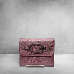 GUESS ゲス 三つ折り財布 リザード型押し ピンク ウォレット ラインストーン y2k 平成ギャル archive grunge fairy core compact wallet vintage pink 2832のサムネイル