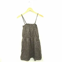 マジェスティックレゴン MAJESTIC LEGON ワンピース キャミワンピ プルオーバー ドット ノースリーブ M チャコールグレー ベージュ 灰 薄茶 /TT25
