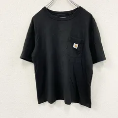 Carhartt　カーハート　LOOSE FIT　半袖Tシャツ　胸タグ　ワンポイント　クルーネック　黒　ブラック　Mサイズ　古着【値引き交渉OK！】