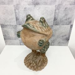 木製のカエル✳︎置物✳︎オブジェ✳︎傘付き✳︎バリ風✳︎縁起物 木製のカエル✳︎置物✳︎オブジェ✳︎傘付き✳︎バリ風✳︎縁起物