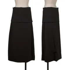 ジルサンダーJIL SANDER ウエスト折り返しストレッチスカート 黒40のサムネイル