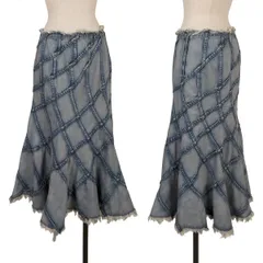 ジュンヤワタナベ コムデギャルソンJUNYA WATANABE COMME des GARCONS バイアス切替デニムフレアスカート インディゴMのサムネイル