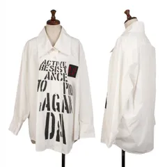ヴィヴィアンウエストウッド アングロマニアVivienne Westwood ANGLOMANIA メッセージプリントオーバーサイズシャツ 白38のサムネイル