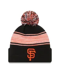 ニューエラ メンズ アクセサリー 帽子 ニット New Era Mens Black San Francisco Giants Chilled Cuffed Knit Hat with Pom Black ブラック