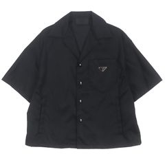 PRADA●プラダ イタリア製 ＜ジップ 半袖シャツ＞M0259 極美品】PRADA プラダ RE-NYLON ナイロン 半袖シャツSC449 - メルカリ