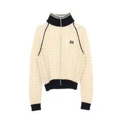 Miu Miu ミュウ ミュウ コットンファスナーカーディガン レース カーディガン