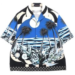 極美品 LOUIS VUITTON ルイヴィトン アロハシャツ パームツリー柄