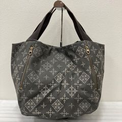 美品 ラシット モノグラム トートバッグ ウサギチャーム グレー 