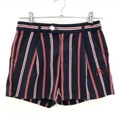 ルコックゴルフ ショートパンツ ネイビー×レッド ストライプ レディース 7 ゴルフウェア le coq sportif