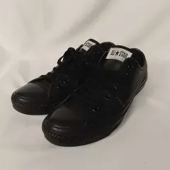 CONVERSE コンバース レザー オールスター ローカット ブラック 27ｃｍ ○□のサムネイル