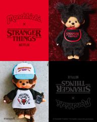 몬치치 스트레인저싱스 콜라보레이션 2체 세트 헬파이어 클럽 스타일 키체인 Stranger Things 봉제인형 한정 상품 선물