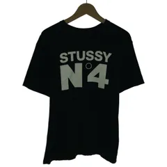 【中古】　STUSSY　Tシャツ　半袖　トップス　クルーネック　ロゴT　ブランドロゴ　プリント　NO.4　ストリート　古着　/1100