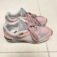 日本未発売UK製M991PNK新品25.5cmピンクxグレーPINKスエード希少 