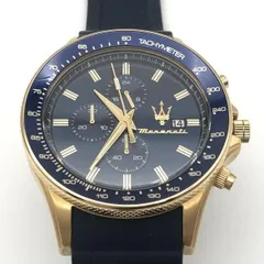 【中古】Maserati Sfida 腕時計 R8871640004 ネイビー ゴールド マセラティ[10][240010520017]のサムネイル
