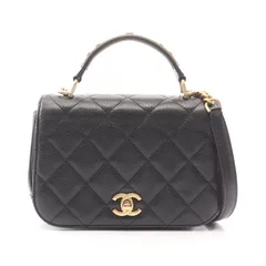 シャネル CHANEL ショルダーバッグ トップハンドル マトラッセ スモールフラップ 2WAY ブラック キャビアスキン(グレインドカーフ) トップハンドル マトラッセ スモールフラップ チェーンショルダーのサムネイル