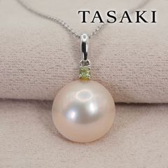 テリ強✨大珠】TASAKI パール ネックレストップ k18ダイヤ0.01ct