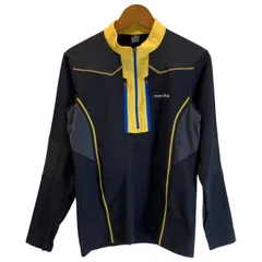 【中古】　mont-bell　ハードウェア　長袖　トップス　ハイネック　ハーフジップ　無地　ワンポイント　プリント　アウトドア　古着　/1151