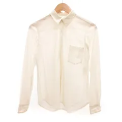コムデギャルソンコムデギャルソン COMME des GARCONS COMME des GARCONS コムコム シャツ 長袖 胸ポケット ラウンドカット S 白 ホワイト /JS ■GY62のサムネイル
