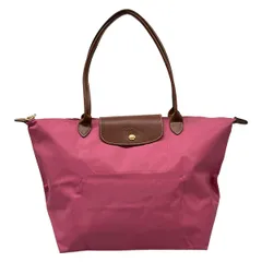 LONGCHAMP(ロンシャン) ショルダーバッグ ル・プリアージュオリジナル ピンク×ブラウン 折りたたみ レザー