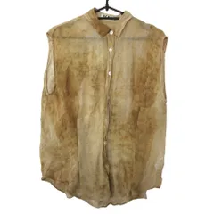 ACNE アクネ 総柄 シルク ブラウス ７ボタン シャツ トップス ノースリーブ D33D44E32E45 34/XS ベージュ レディース 【中古】のサムネイル